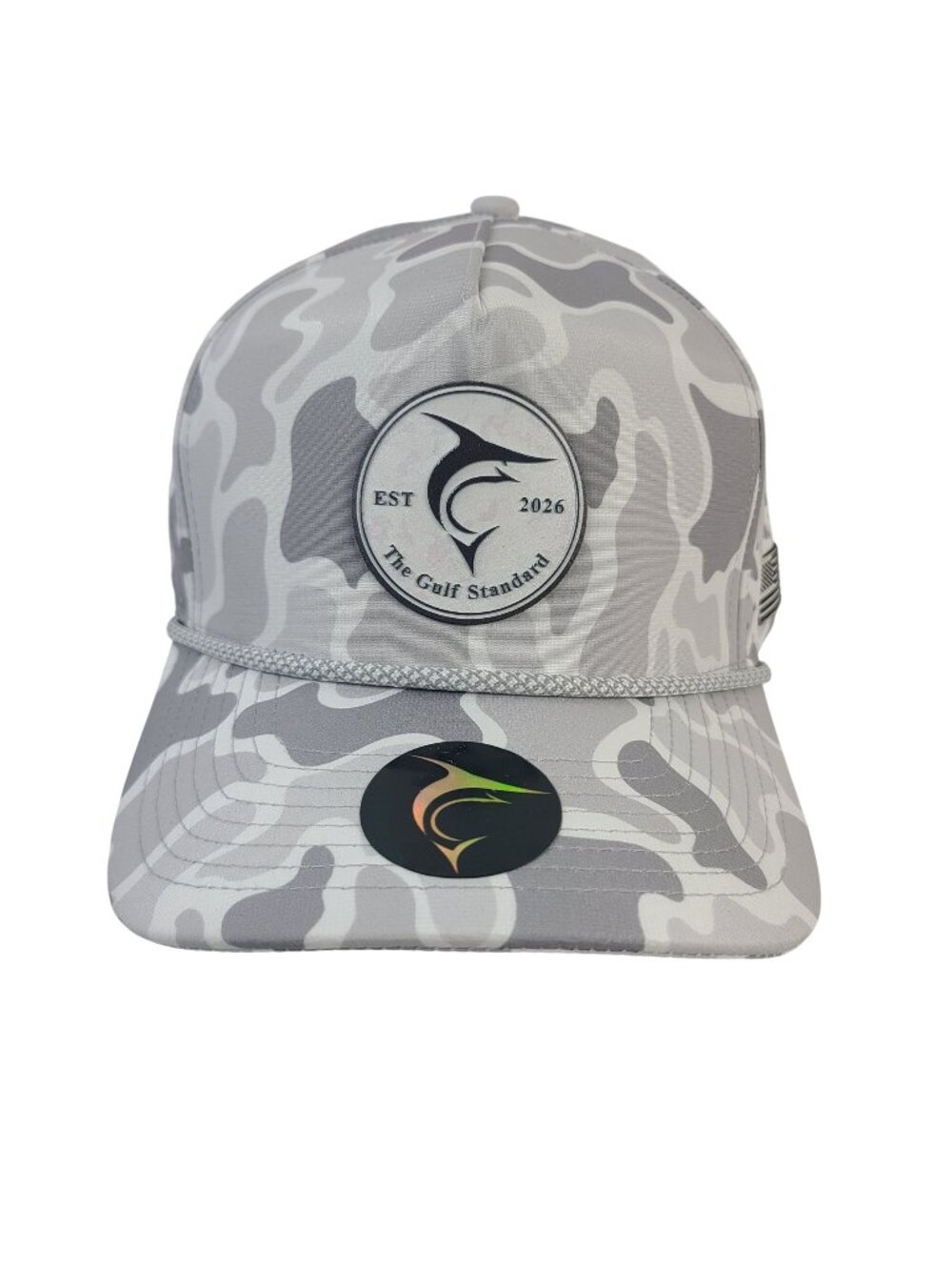NEW The Gulf Standard Gray Camo Snapback Hat With Mesh Back